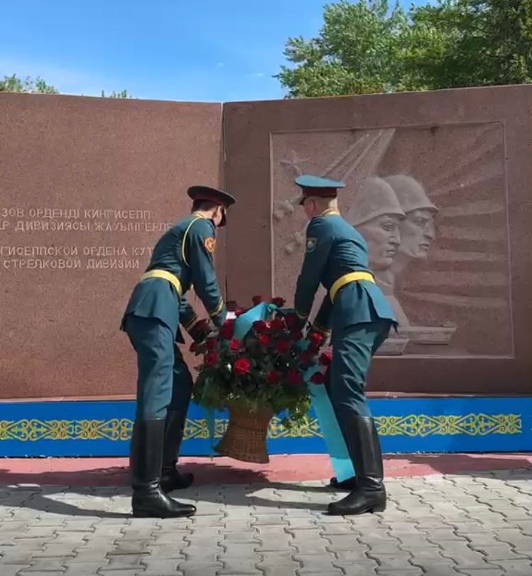 Петропавлда 314-атқыштар дивизиясының жауынгерлеріне тағзым жасалды