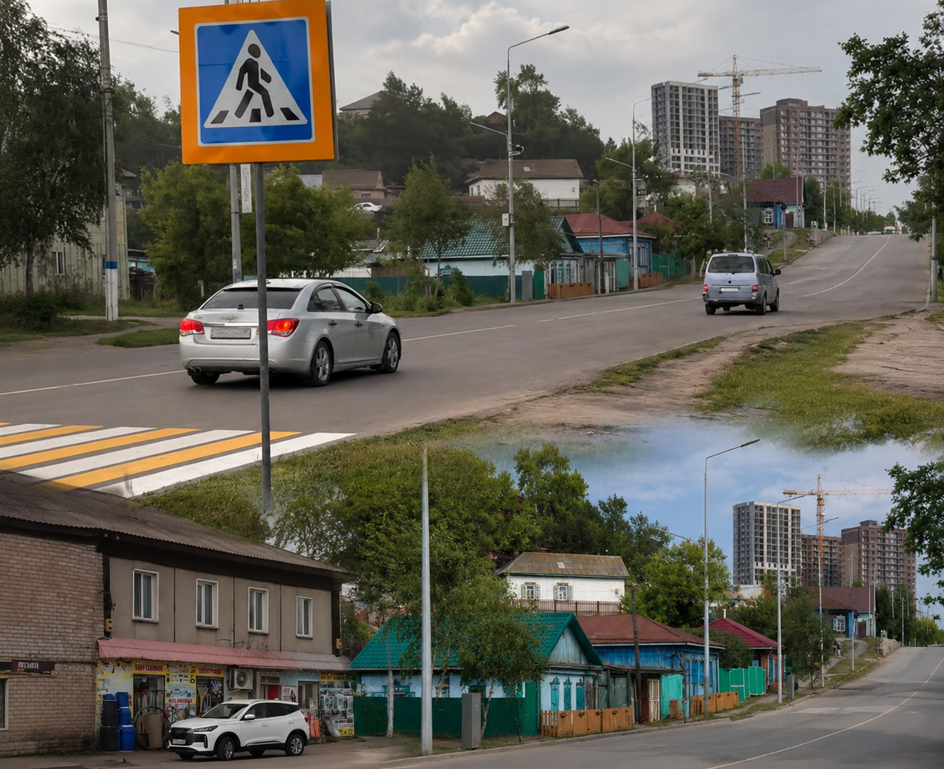 Нарисовали «зебру», но проблему не решили - жители Петропавловска опасаются новых ДТП на проблемном участке