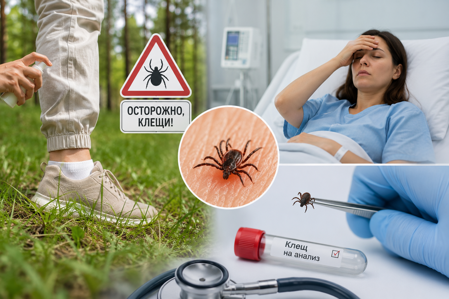 После укуса клеща жительница СКО попала в больницу с опасной инфекцией