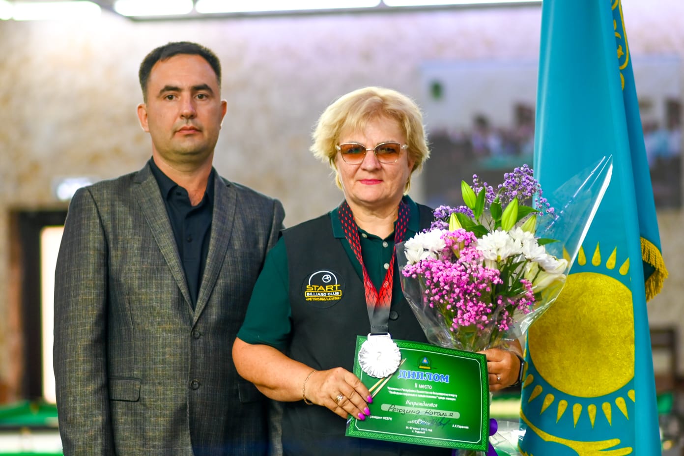 56-летняя учительница физкультуры из Петропавловска завоевала серебро Чемпионата РК по бильярду