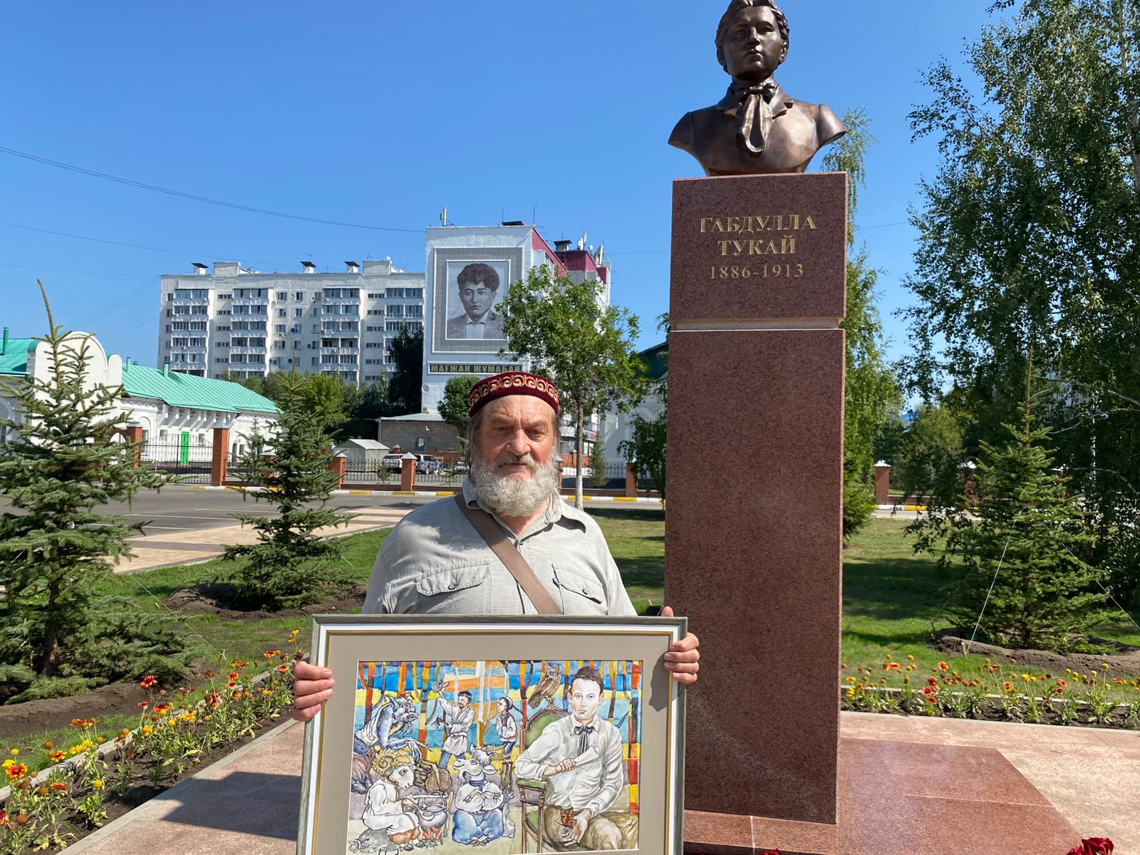 Художник из Петропавловска продал портрет Тукая, который хотят подарить раису Татарстана