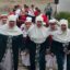 32 педагога ясли-сада пришли на выборы в ярких и национальных костюмах в Жамбылском районе СКО