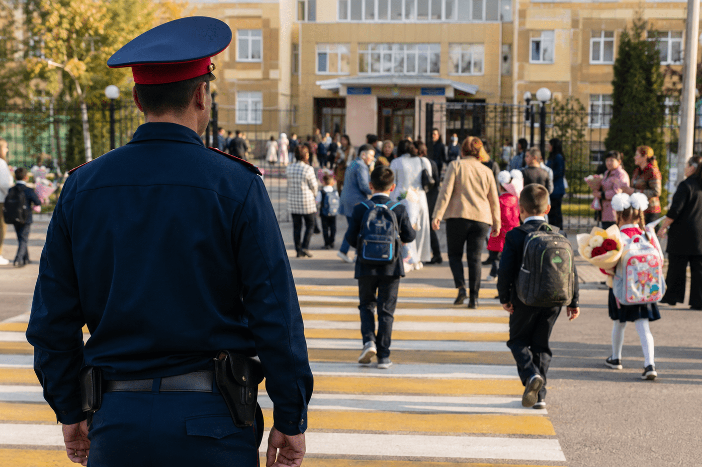 Полицейских закрепили за всеми школами северного Казахстана