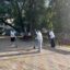СҚО жастары адам көп жүретін саябақты күл-қоқыстан тазартты