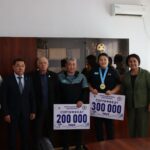 СҚО-да дзюдодан ел чемпионы Назгүл Маратоваға құрмет көрсетілді