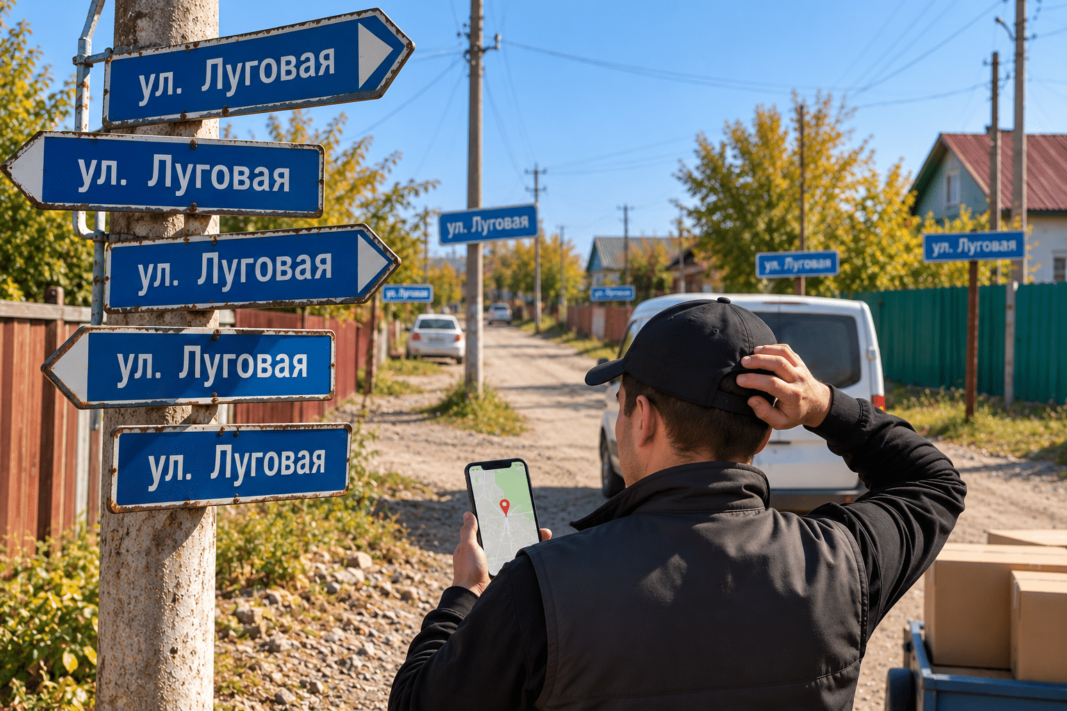 Бермудский треугольник Бесколя - 12 улиц Луговых сбивают с толку курьеров и утаскивают деньги бизнеса