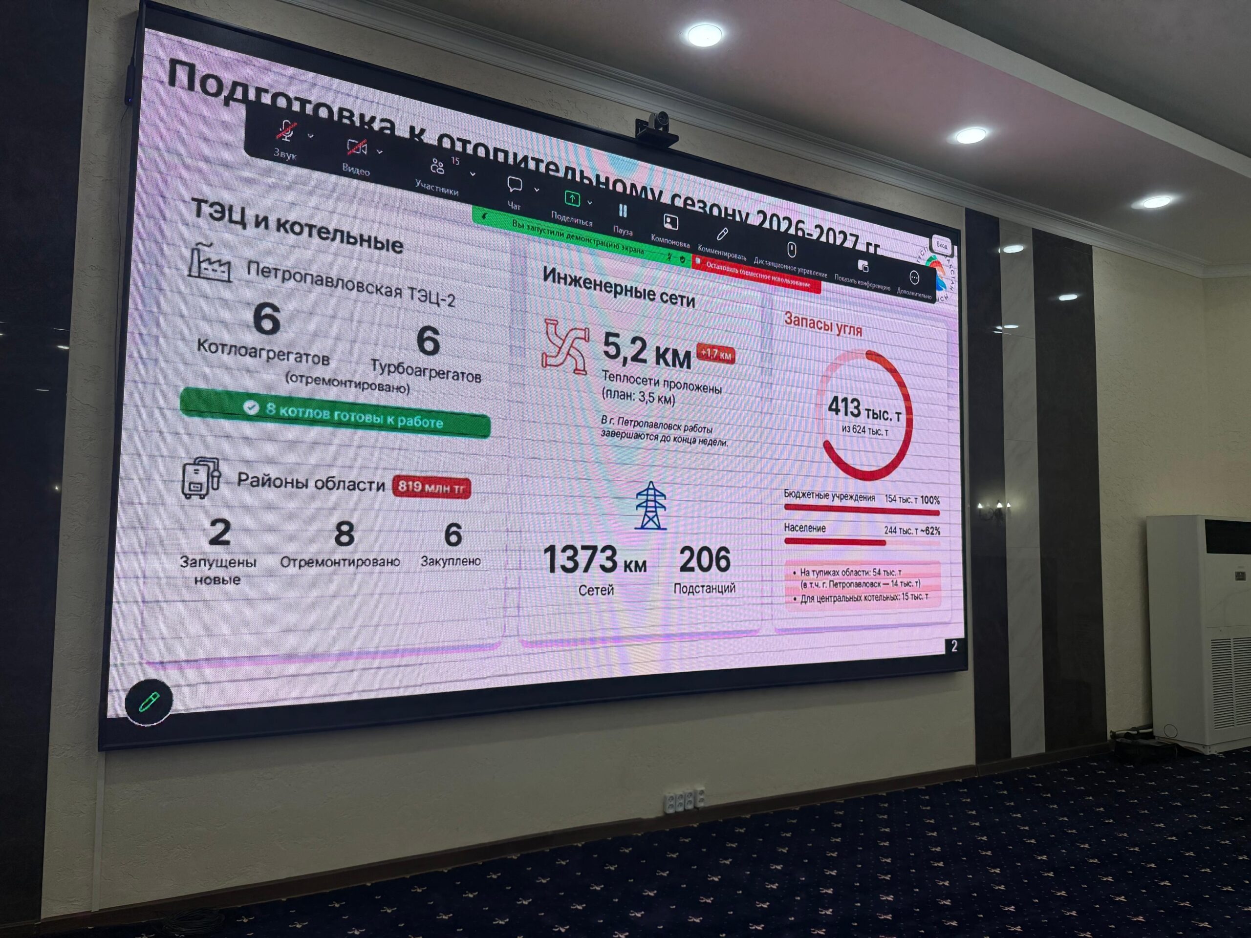 Отопительный сезон начался на севере Казахстана